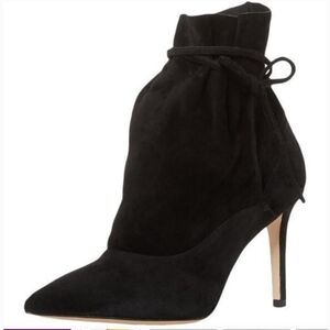 MARION PARKE Millie Black Suede Pointed-Toe Booties – Size 39.5(9/9.5)